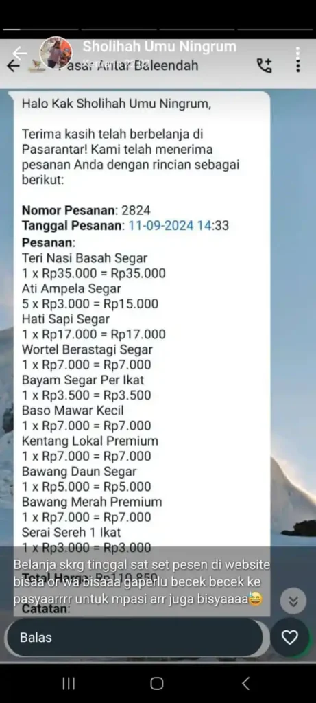 Testimoni Pasarantar 1